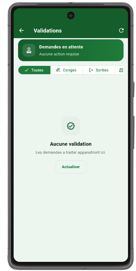 Application mobile validations ERP