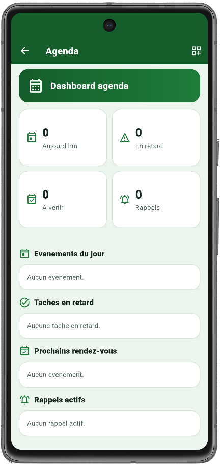 Application mobile agenda ERP